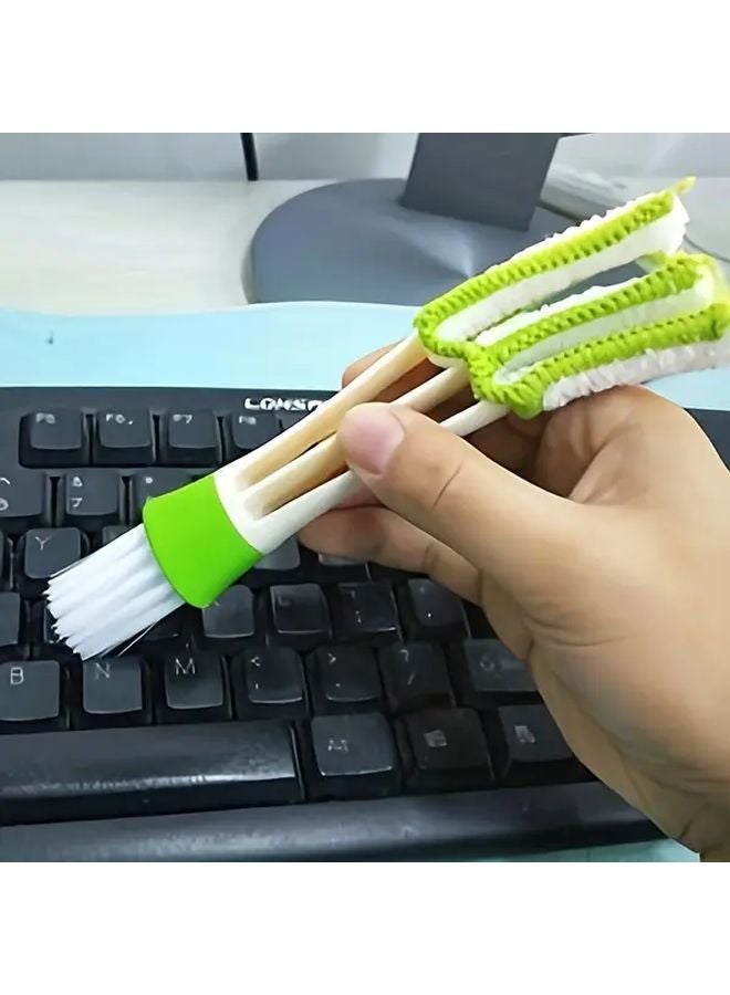 Green Air Vent Brush For Car AC Internal Cleaning Dust Remover - Image 2